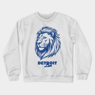 Lion head with the letters Detroit lion. Crewneck Sweatshirt